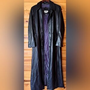 VINTAGE Y2K 
Charlotte Russe Black Leather Trench Coat
NO DISCOUNTS
